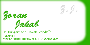 zoran jakab business card